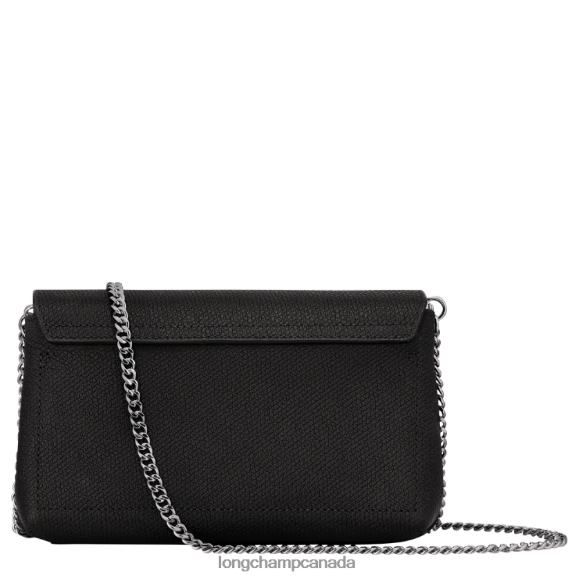 Longchamp Roseau Clutch Black Women Leather Goods 2XXDPB250