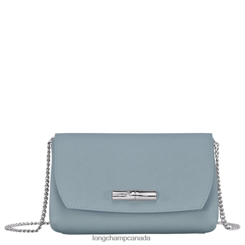 Longchamp Roseau Clutch Cloud Blue Women Leather Goods 2XXDPB254
