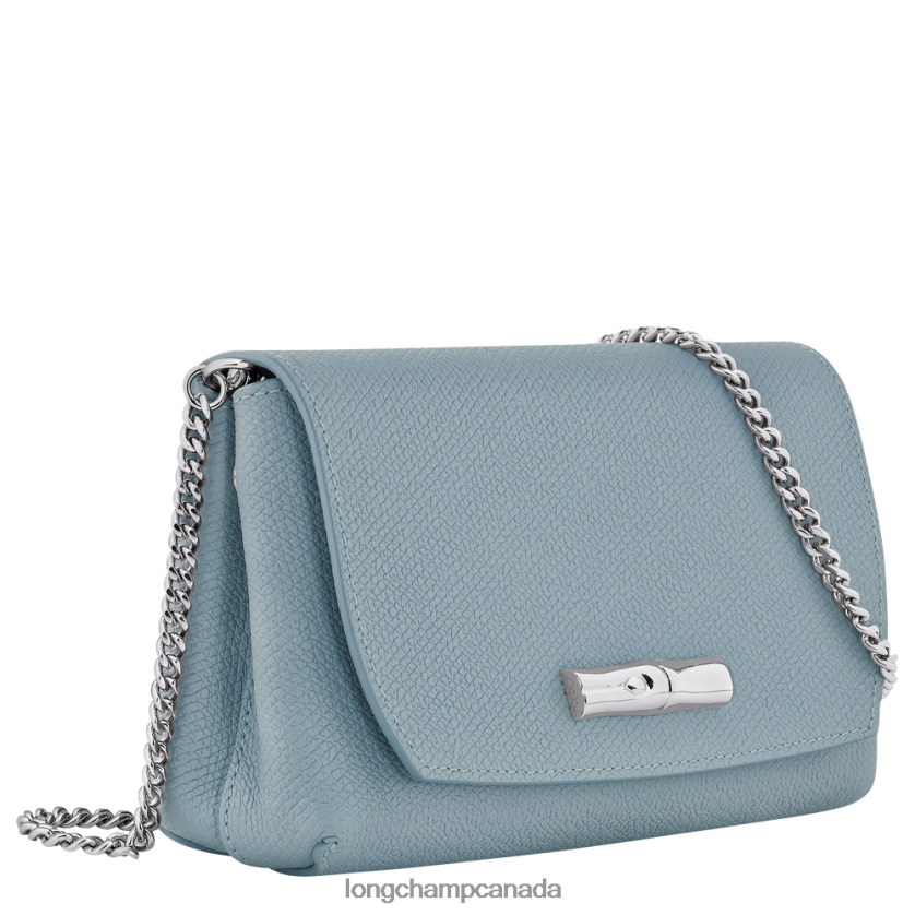 Longchamp Roseau Clutch Cloud Blue Women Leather Goods 2XXDPB254