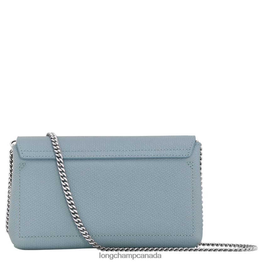 Longchamp Roseau Clutch Cloud Blue Women Leather Goods 2XXDPB254