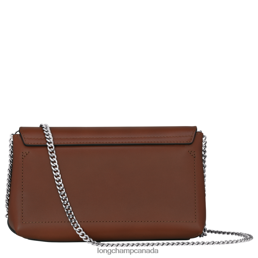 Longchamp Roseau Clutch Ebony Women Leather Goods 2XXDPB247