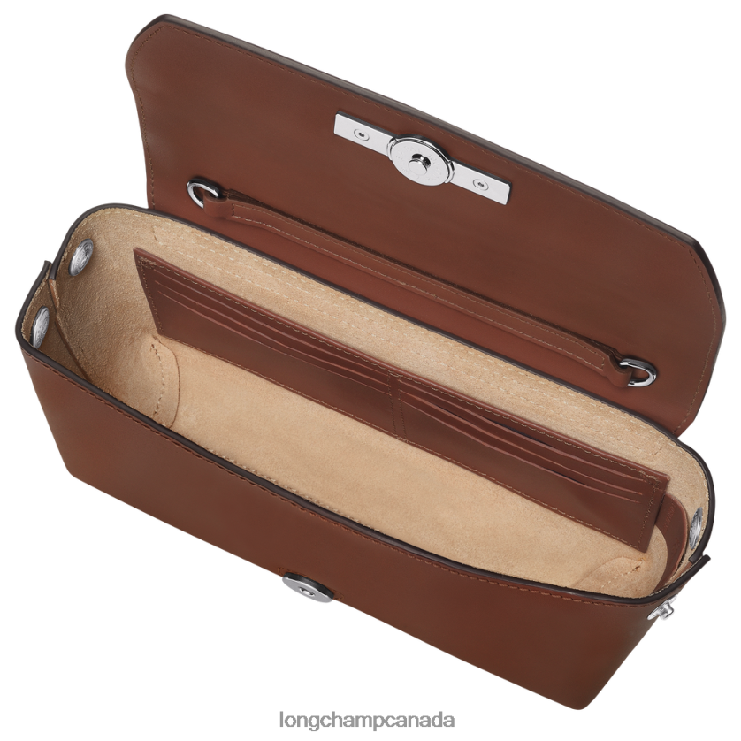 Longchamp Roseau Clutch Ebony Women Leather Goods 2XXDPB247