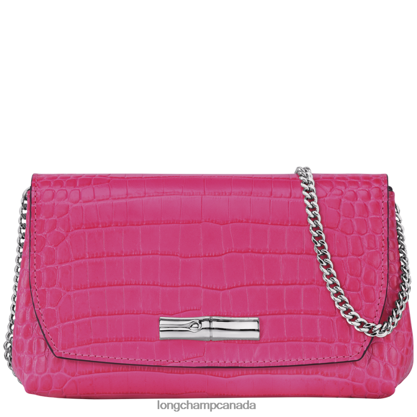 Longchamp Roseau Clutch Fuchsia Women Leather Goods 2XXDPB258