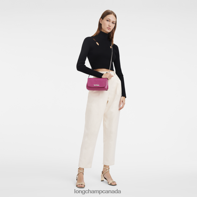 Longchamp Roseau Clutch Fuchsia Women Leather Goods 2XXDPB258