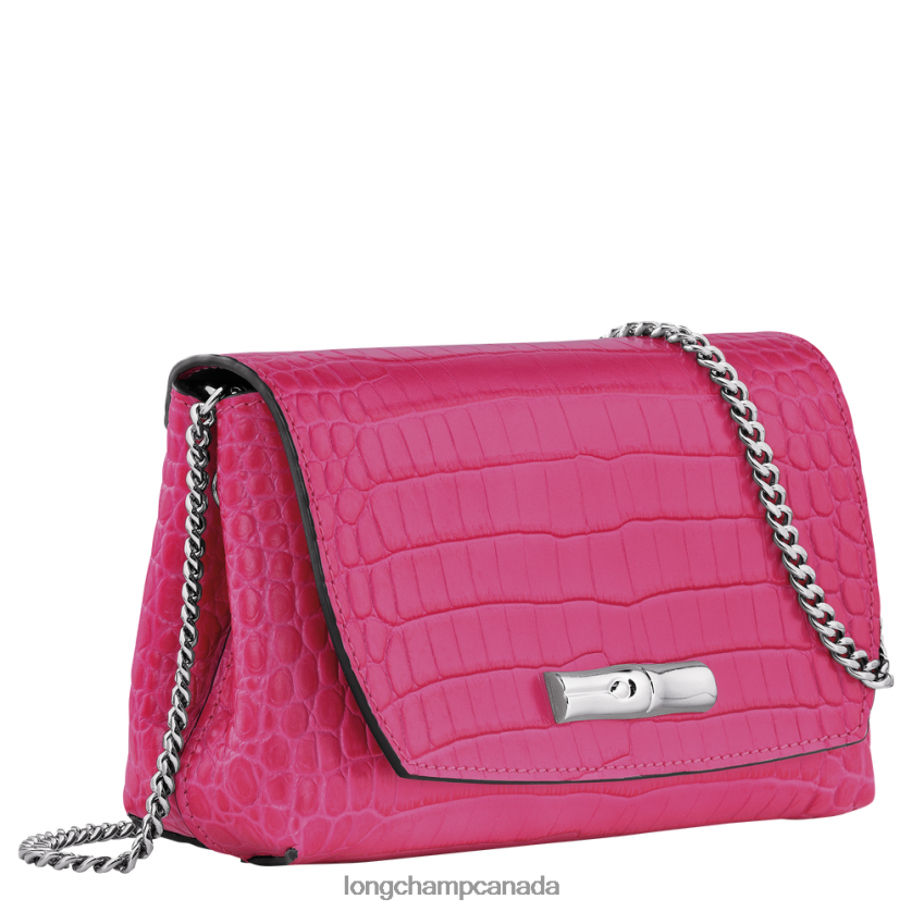 Longchamp Roseau Clutch Fuchsia Women Leather Goods 2XXDPB258