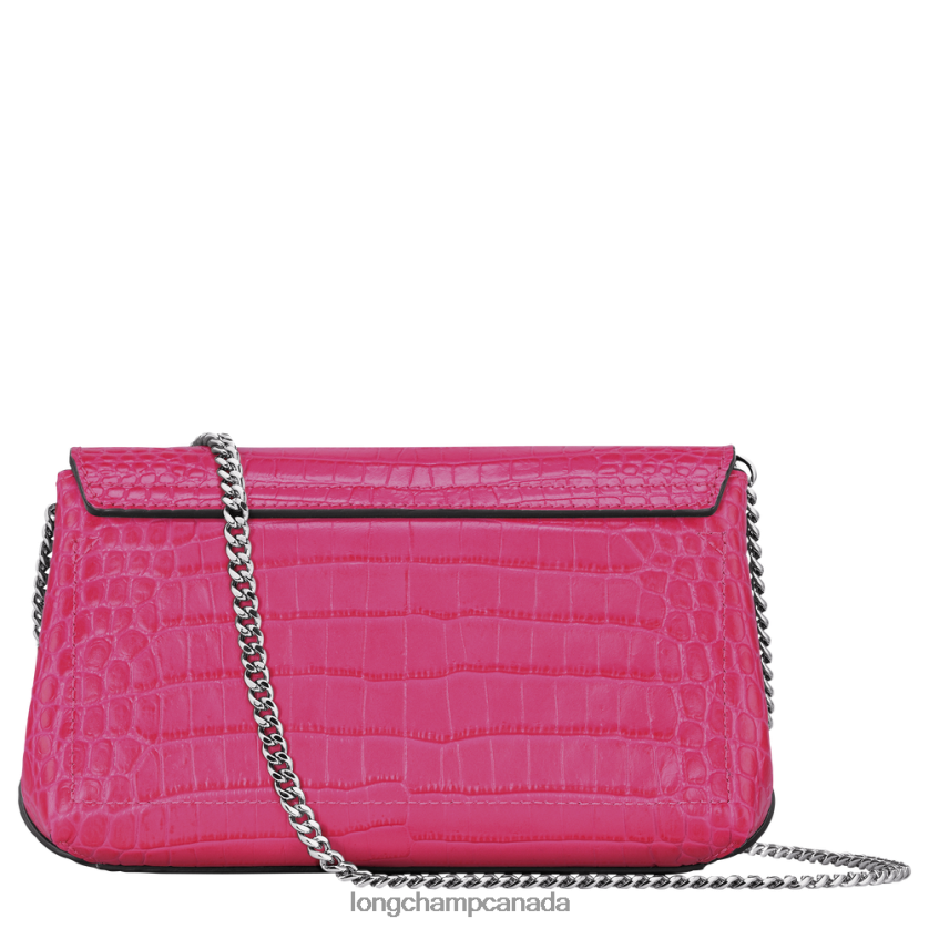 Longchamp Roseau Clutch Fuchsia Women Leather Goods 2XXDPB258