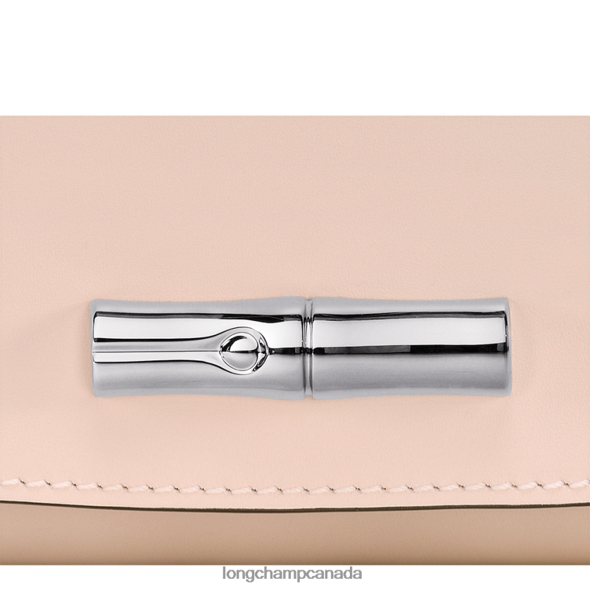 Longchamp Roseau Clutch Pale Pink Women Leather Goods 2XXDPB249