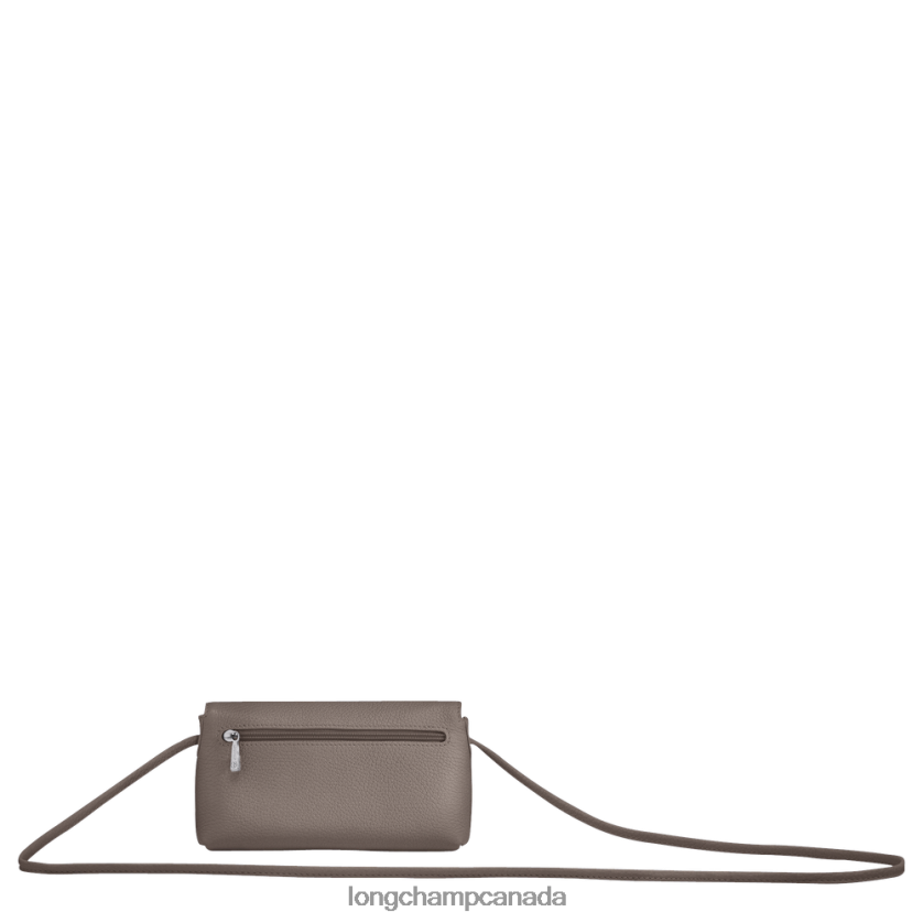 Longchamp Roseau Essential Clutch Grey Women Leather Goods 2XXDPB11