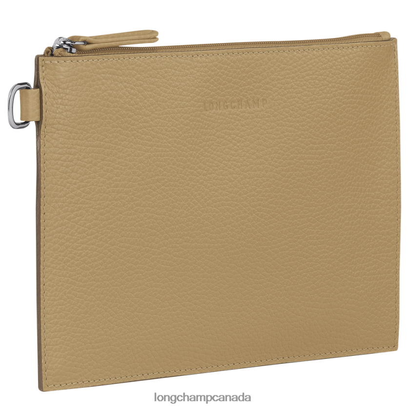Longchamp Roseau Essential Pouch Beige Women Leather Goods 2XXDPB691