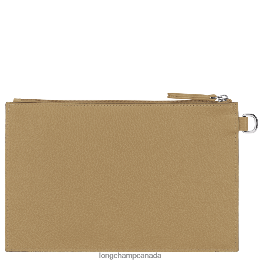 Longchamp Roseau Essential Pouch Beige Women Leather Goods 2XXDPB691