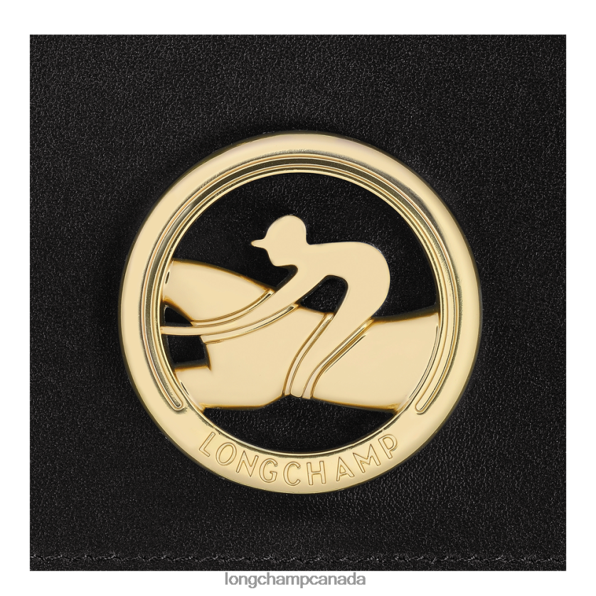 Longchamp Box-Trot Wallet Black Women Leather Goods 2XXDPB554