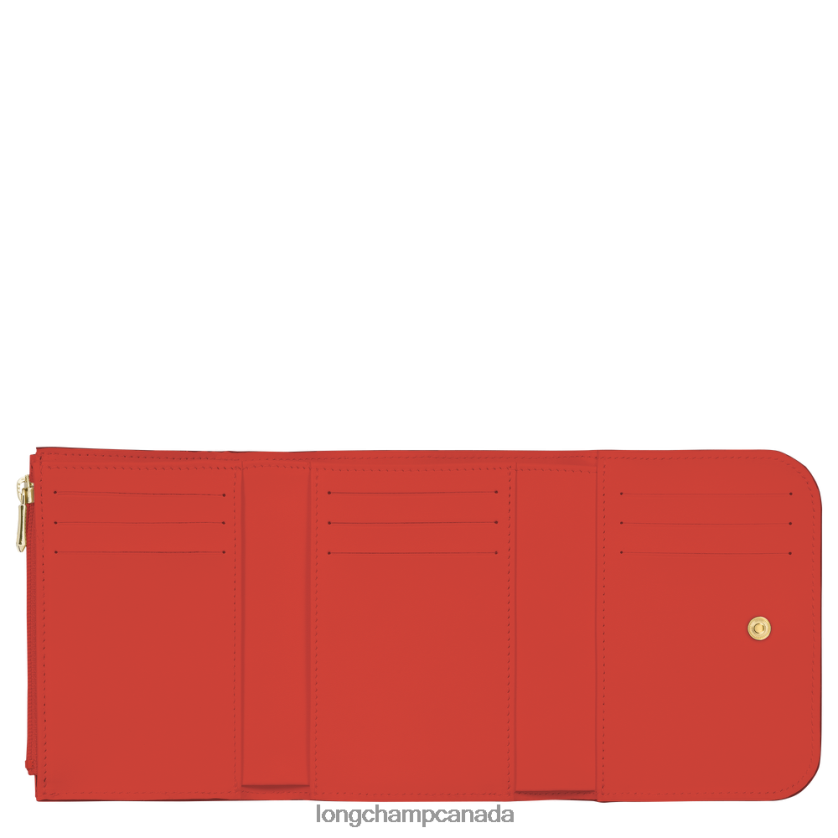 Longchamp Box-Trot Wallet Orange Women Leather Goods 2XXDPB555