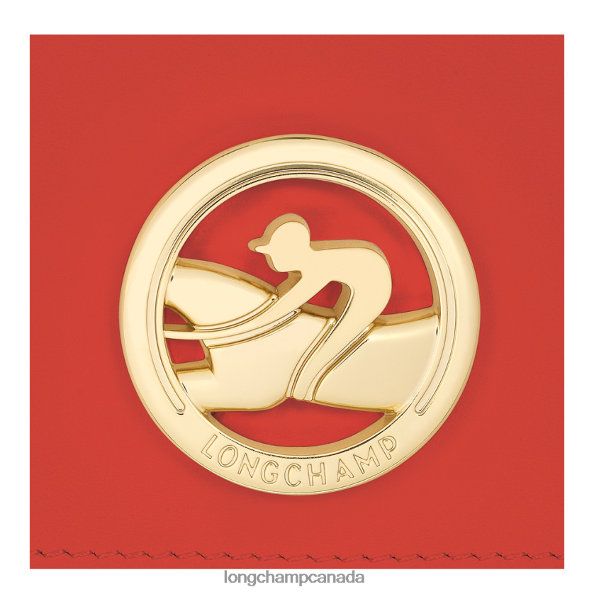 Longchamp Box-Trot Wallet Orange Women Leather Goods 2XXDPB555