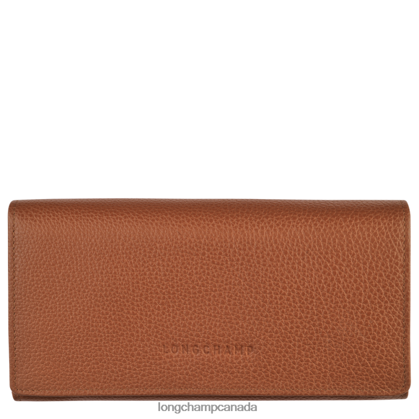 Longchamp Le Foulonne Continental wallet Caramel Women Leather Goods 2XXDPB610