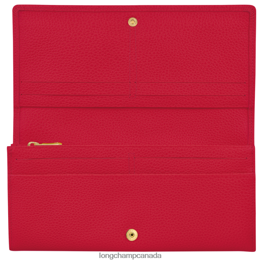 Longchamp Le Foulonne Continental wallet Love Women Leather Goods 2XXDPB611