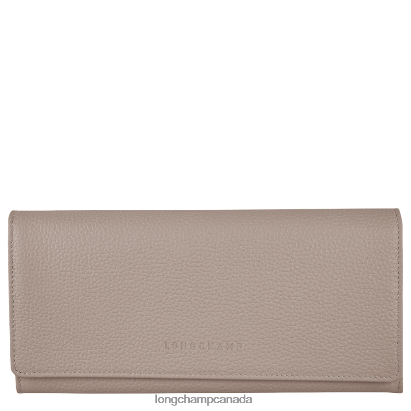 Longchamp Le Foulonne Continental wallet Turtledove Women Leather Goods 2XXDPB606