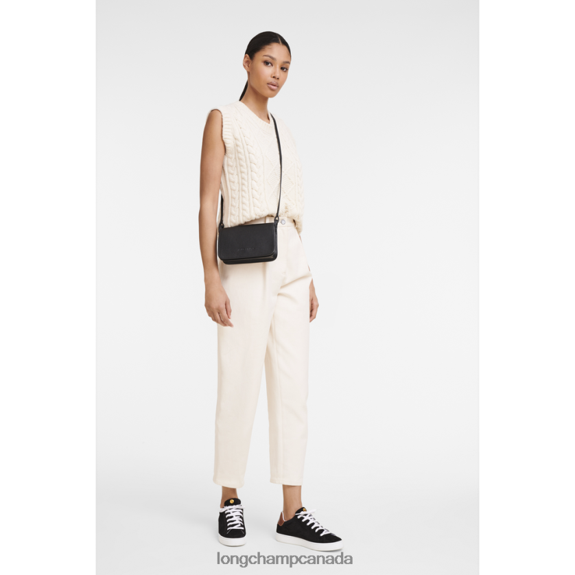 Longchamp Le Foulonne Wallet on chain Black Women Leather Goods 2XXDPB327