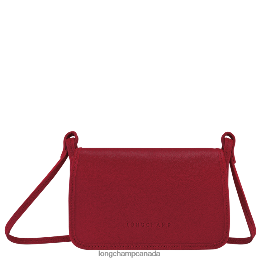 Longchamp Le Foulonne Wallet on chain Red Women Leather Goods 2XXDPB330