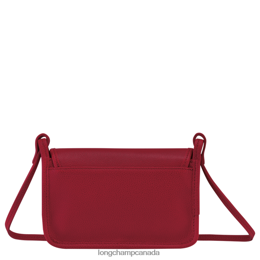 Longchamp Le Foulonne Wallet on chain Red Women Leather Goods 2XXDPB330