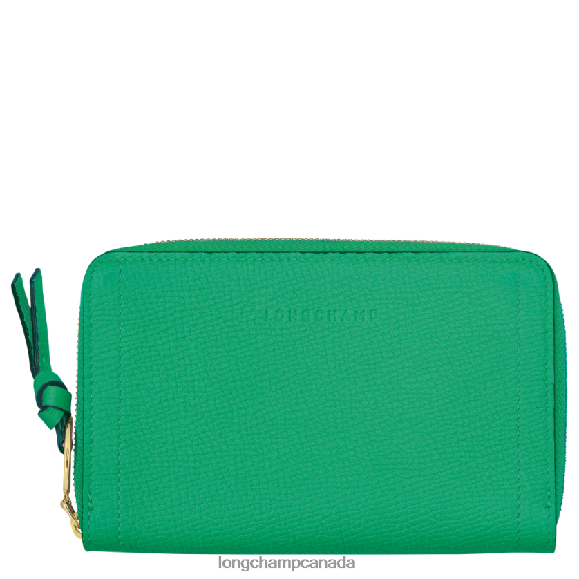 Longchamp Mailbox Wallet Grass/Green Light Women Leather Goods 2XXDPB617