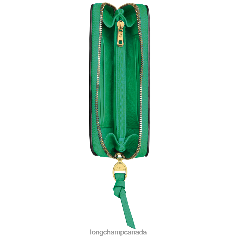 Longchamp Mailbox Wallet Grass/Green Light Women Leather Goods 2XXDPB617