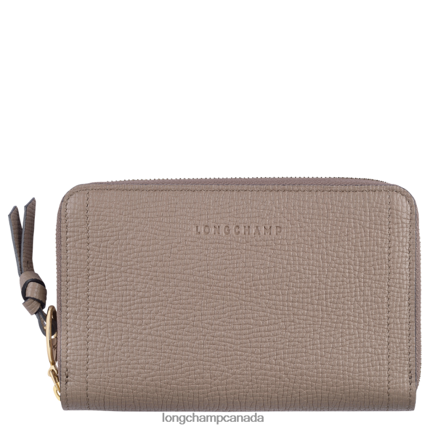 Longchamp Mailbox Wallet Taupe Women Leather Goods 2XXDPB615
