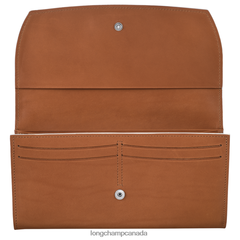 Longchamp Roseau Continental wallet Cognac Women Leather Goods 2XXDPB594