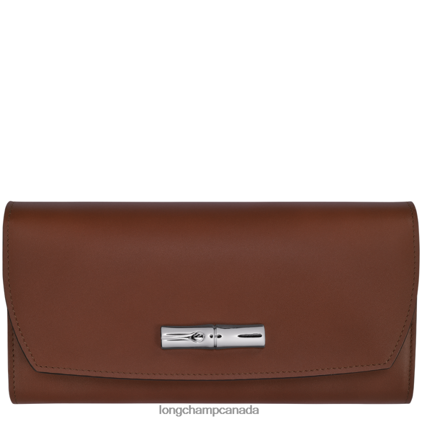 Longchamp Roseau Continental wallet Ebony Women Leather Goods 2XXDPB565
