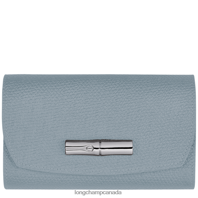 Longchamp Roseau Wallet Cloud Blue Women Leather Goods 2XXDPB579