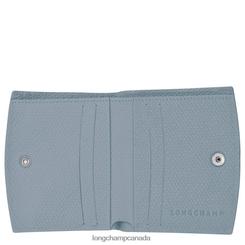 Longchamp Roseau Wallet Cloud Blue Women Leather Goods 2XXDPB585