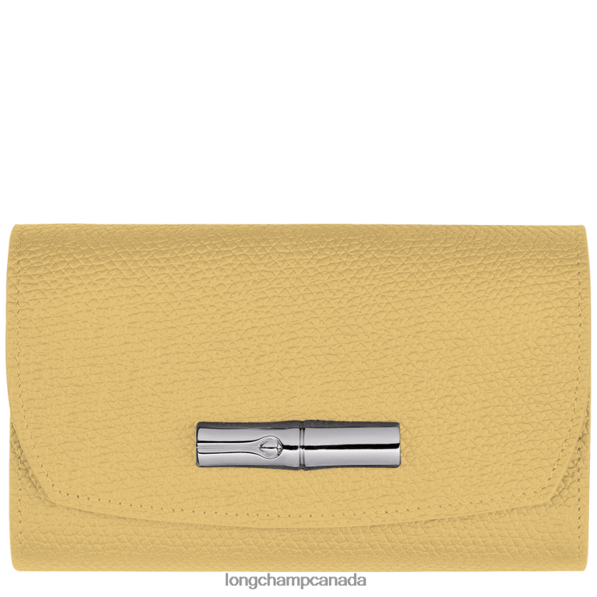Longchamp Roseau Wallet Corn Women Leather Goods 2XXDPB577