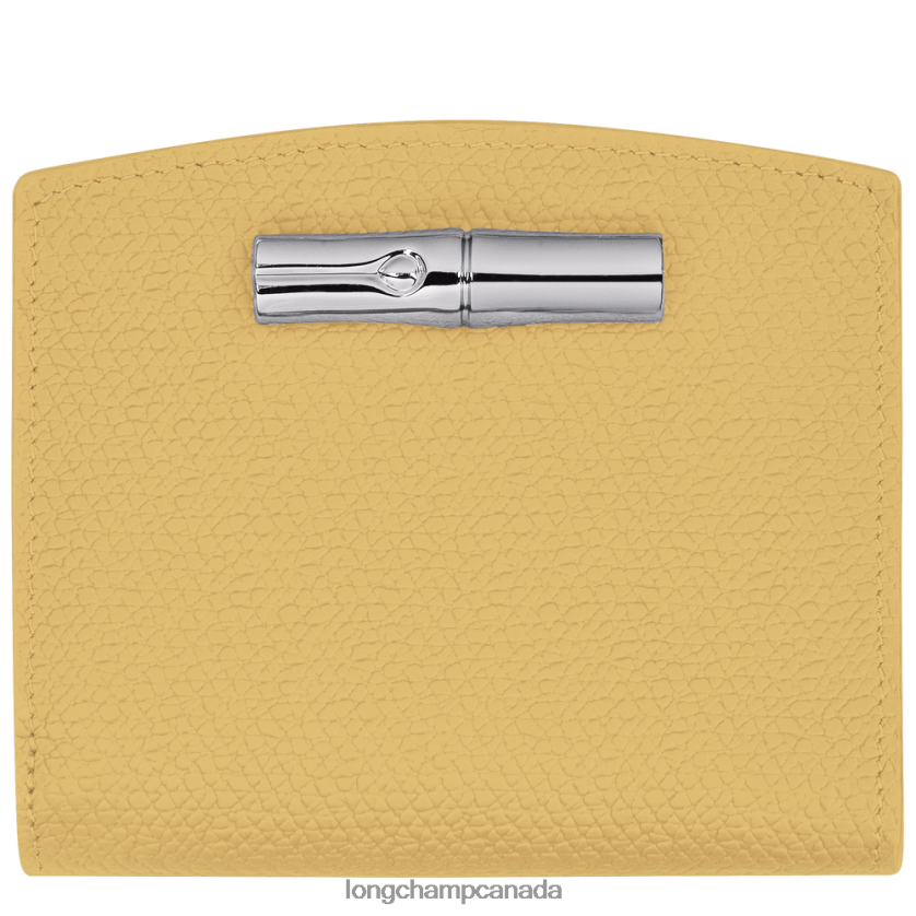 Longchamp Roseau Wallet Corn Women Leather Goods 2XXDPB583