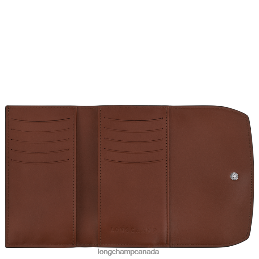 Longchamp Roseau Wallet Ebony Women Leather Goods 2XXDPB562