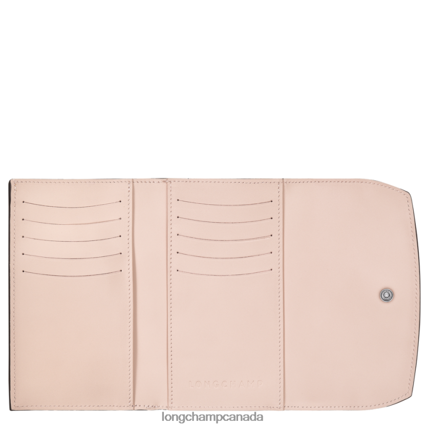 Longchamp Roseau Wallet Pale Pink Women Leather Goods 2XXDPB564
