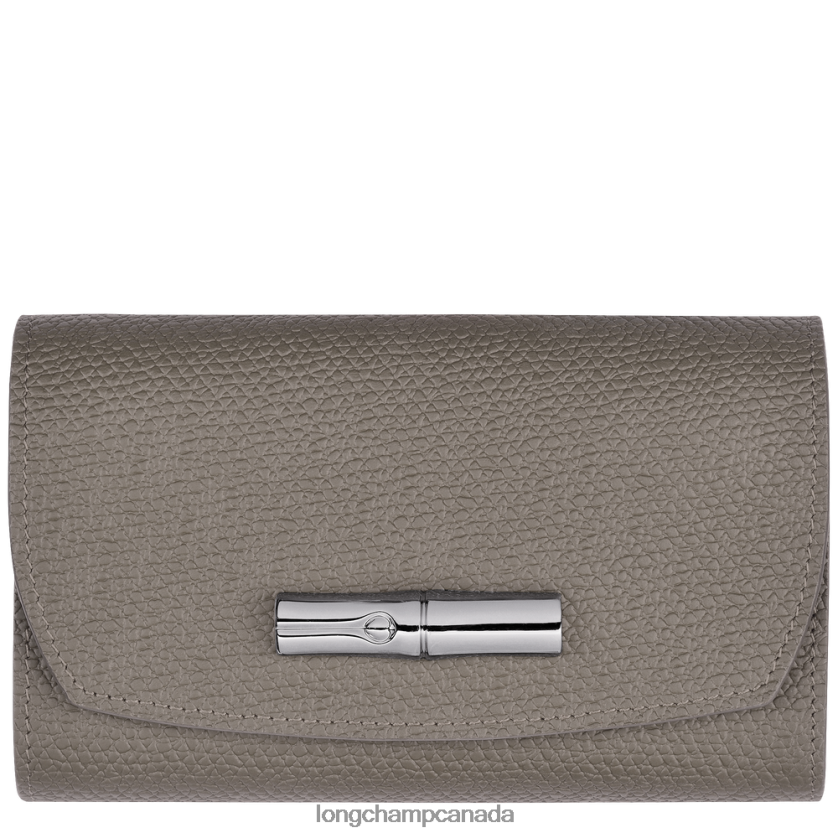 Longchamp Roseau Wallet Turtledove Women Leather Goods 2XXDPB580