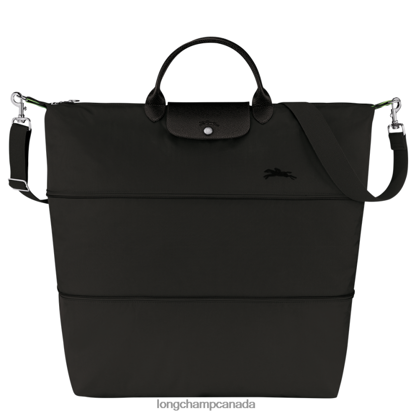 Longchamp Le Pliage Green Travel bag expandable Black Women Bags 2XXDPB800